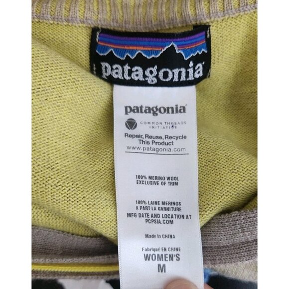 Patagonia Merino Wool Quarter Zip Pullover Sweater Women Size M - Picture 4 of 4